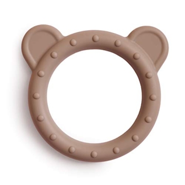Mushie Silicone Baby Teether Toy - Adorable Bear Design for Soothing Teething Relief