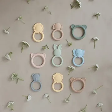 Mushie Silicone Teether Toy for Babies in Bear Design