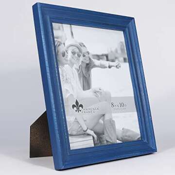 Lawrence Frames 8W x 10-Inch H Durham Weathered Navy Blue Wood Picture Frame