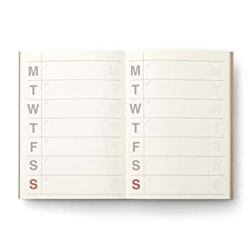 JSTORY Medium Weekly Planner - Undated, Compact, Stylish Pink