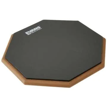 Evans RealFeel - Drum Practice Pad - Drum Pad - Drummer Practice Pad - Gum Rubber & Neoprene, 2 Sided, 12 Inch