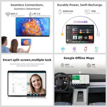 11 Inch Tablet Android 14 Tablets, 2024 GMS Certified, Octa Core Tablet PC with case12GB RAM 128GB R...