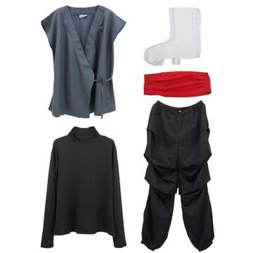 Anime Kung Fu Suit Costume Full Set - Cosplay Halloween Wear