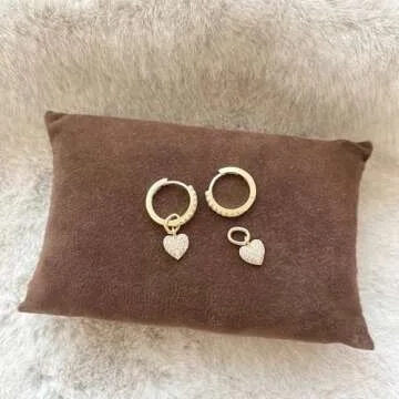 Elegant 925 Silver Detachable Heart Hoop Earrings by STARepublic