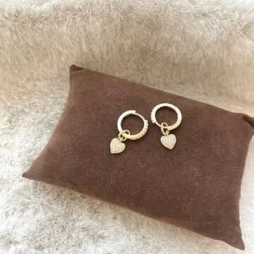 Elegant 925 Silver Detachable Heart Hoop Earrings by STARepublic