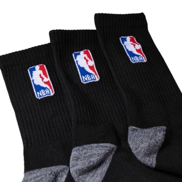 Ultra Game NBA Athletic Crew Socks 6 Pack Black Unisex