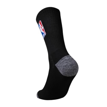Ultra Game NBA Athletic Crew Socks 6 Pack Black Unisex