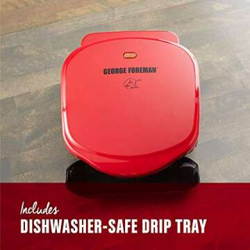 George Foreman GR10RM Champ Grill, RED