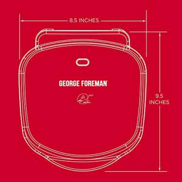 George Foreman GR10RM Champ Grill, RED