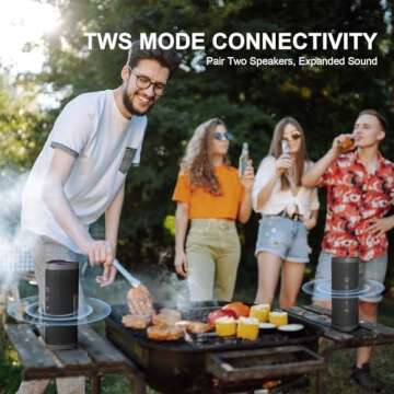 Vanzon Bluetooth Speakers with 24W Stereo Sound and 24H Playtime