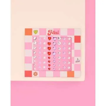 xo, Fetti Purple + Red Heart and Star Eye Face Gems - 1 Set | Bachelorette Face Gems, Sour Rhineston...