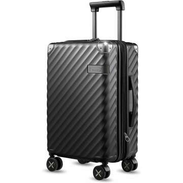 LUGGEX Airline Approved 22x14x9 Carry On Luggage - 35L Expandable Polycarbonate Hard Shell