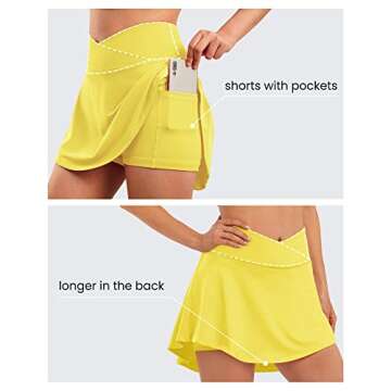 ED3SIZE Athletic Skirt for Women with Pockets and Shorts