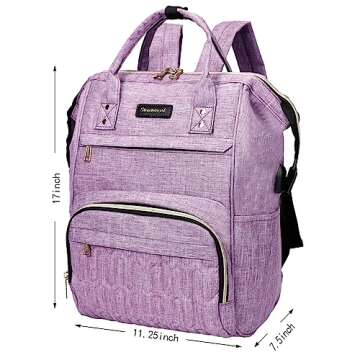 Sowaovut Laptop Backpack 15.6 Inch Casual Daypack Water Resistant Business Travel Backpack for Women men