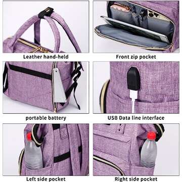 Sowaovut Laptop Backpack 15.6 Inch Casual Daypack Water Resistant Business Travel Backpack for Women men