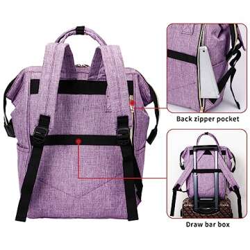 Sowaovut Laptop Backpack 15.6 Inch Casual Daypack Water Resistant Business Travel Backpack for Women men