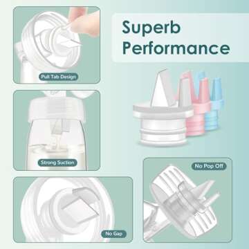 Maymom Duckbil Valve with Pull Tab Compatible with Medela/Spectra/Avent SCF332/334/394/391/430/330/Motif Luna Pumps; Replacement Valve for Spectra Duckbill Valve Spectra S1, S2, Synergy Gold