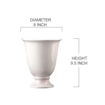 Elegant White Porcelain Urn Vase for Home Decor