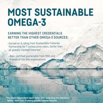 Kori Krill Oil Omega 3 Supplement, Antarctic Krill Oil with Superior Absorption vs Fish Oil, Krill Oil 1200mg Softgels, 30 Softgels, EPA & DHA