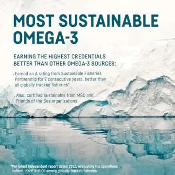 Kori Krill Oil Omega 3 Supplement, Antarctic Krill Oil with Superior Absorption vs Fish Oil, Krill Oil 1200mg Softgels, 30 Softgels, EPA & DHA