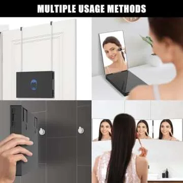 OLIBUY 3 Way Mirror for Easy Grooming and Styling Precision