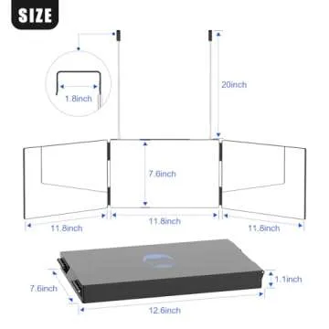 OLIBUY 3 Way Mirror for Easy Grooming and Styling Precision