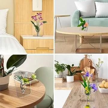 Ohlela Acrylic Photo Frame Vase - Unique Decor & Gift Idea