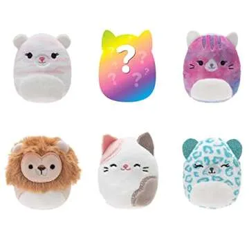 Squishville by Original Squishmallows Purr-FECT Squad Plush - Six 2-Inch Squishmallows Including Elo...