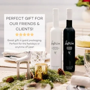 Kosterina - Dipping Duo Gift Set – Cold-Pressed Premium Greek EVOO and Rich Balsamic Vinegar, Great for Savory Appetizers & Entrees | 12.7oz (375ml), Pack of 2