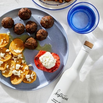 Kosterina - Dipping Duo Gift Set – Cold-Pressed Premium Greek EVOO and Rich Balsamic Vinegar, Great for Savory Appetizers & Entrees | 12.7oz (375ml), Pack of 2