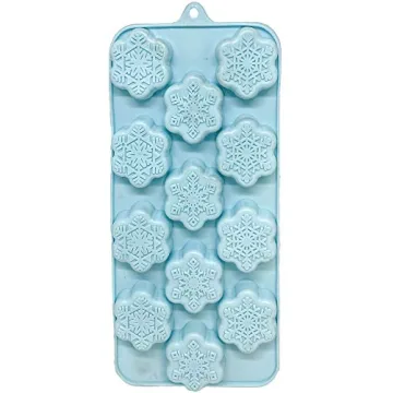 Holiday Christmas Shaped Silicone Ice Cube Trays Set