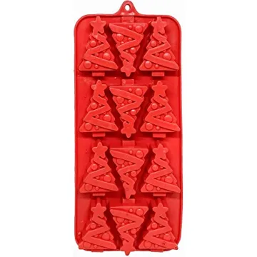 Holiday Christmas Shaped Silicone Ice Cube Trays Set