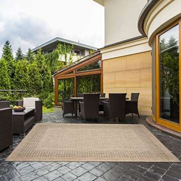 Benissimo 8 x 10 Indoor Outdoor Rug - Durable and Elegant Area Carpet
