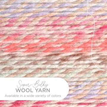 Lion Brand Yarn Wool-Ease Thick & Quick Yarn, Soft and Bulky Yarn for Knitting, Crocheting, and Craf...