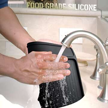 Tamping Mat for Breville 870/880, Espresso Tamper Mat, Food Grade Silicone Non-Slip, 11in x 9.25in, Waterproof Heat Resistant, Espresso Tamping Station for Espresso Machine Barista Accessories (Black)