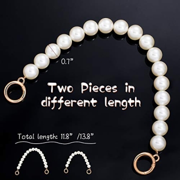 Elegant Pearl Handle Chain Pair for Handbags