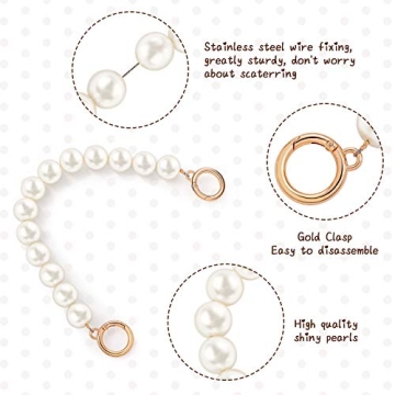 Elegant Pearl Handle Chain Pair for Handbags