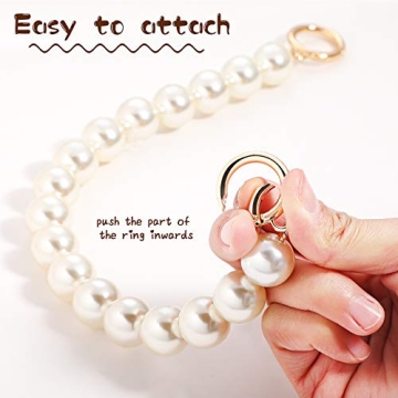 Elegant Pearl Handle Chain Pair for Handbags