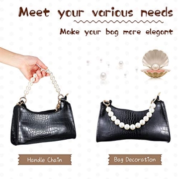 Elegant Pearl Handle Chain Pair for Handbags
