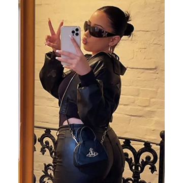 LIKSMU Y2K Rimless Sunglasses for Stylish UV Protection