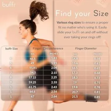 BUFFR Silicone Ring Protector for Working Out – Wedding Ring Protector – Rubber Ring Guard for Women – Light Gray, Size 5