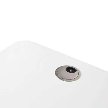 Autonomous Edition Smart Hybrid Dual Motor Electric Standing Desk Frame Classic Top, 28"-47" Height Range, 39"-70" Length Range, White-White