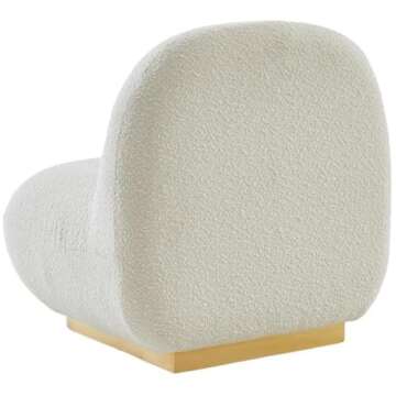 Meridian Liam Collection Modern Accent Chair in Cream