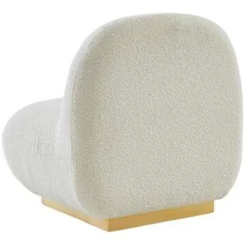 Meridian Liam Collection Modern Accent Chair in Cream