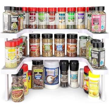 Spicy Shelf Deluxe - Expandable Spice Rack and Stackable Cabinet & Pantry Organizer