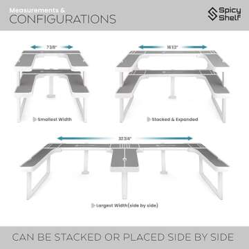 Spicy Shelf Deluxe - Expandable Spice Rack and Stackable Cabinet & Pantry Organizer