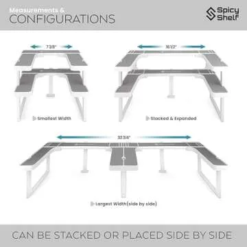 Spicy Shelf Deluxe - Expandable Spice Rack and Stackable Cabinet & Pantry Organizer