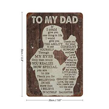 VIOFLOW to My Dad If I Could Give You One Thing in Life Vintage Metal Tin Signs Gift for Dad from Da...