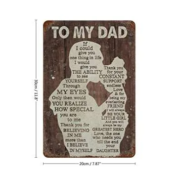 VIOFLOW to My Dad If I Could Give You One Thing in Life Vintage Metal Tin Signs Gift for Dad from Da...