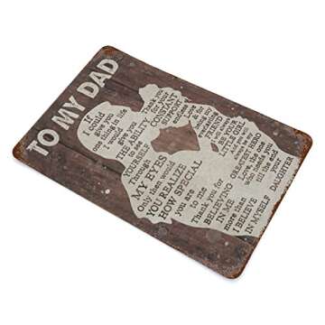 VIOFLOW to My Dad If I Could Give You One Thing in Life Vintage Metal Tin Signs Gift for Dad from Daughter Funny Wall Decor for Bar Pub Garage Retro Wall Art Plaque Sign 8x12 Inches